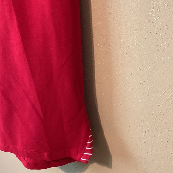 Catherine’s Suprema Collection size 6X red stretchy Capris striped slits - Picture 4 of 5